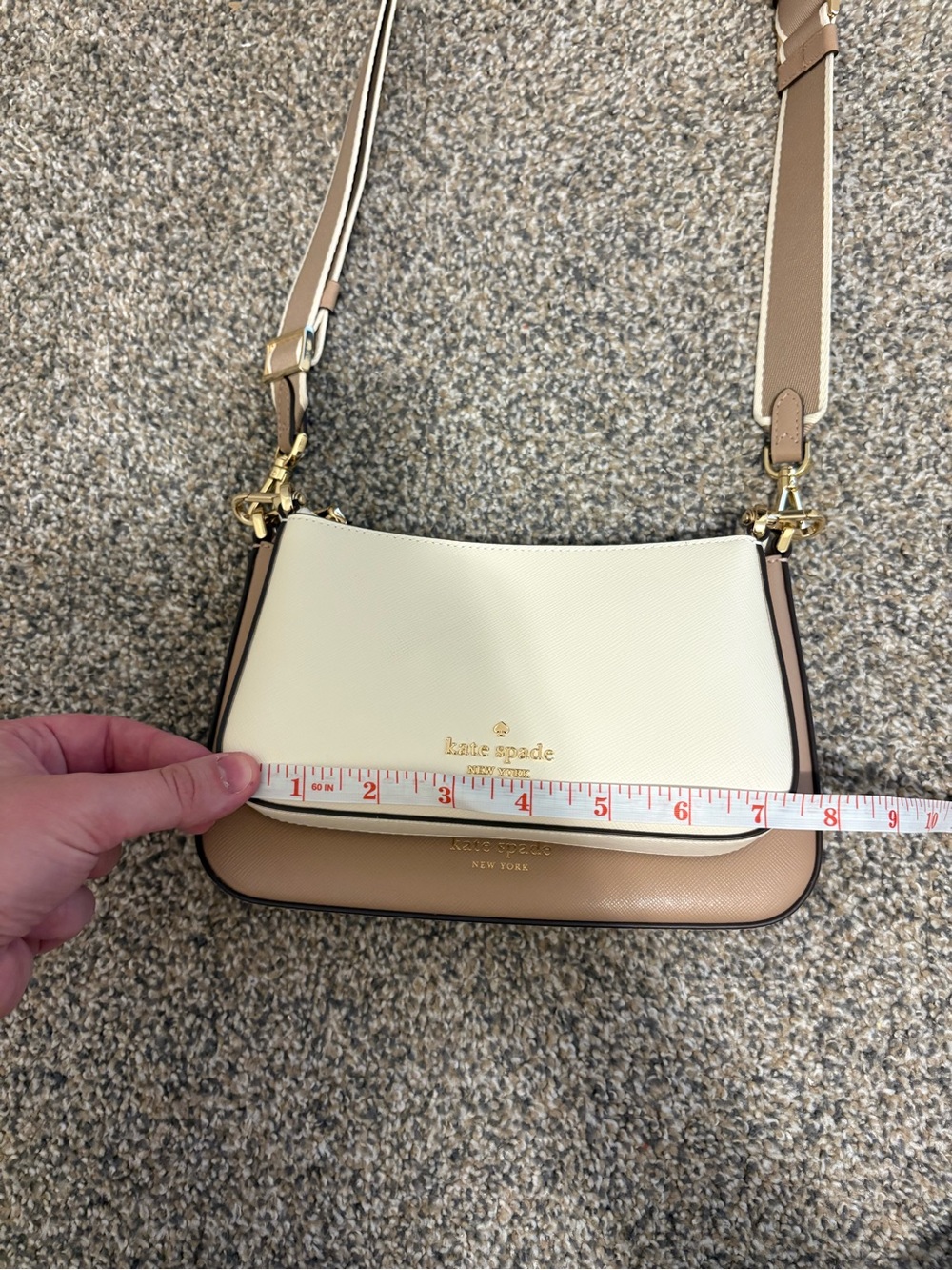 Kate Spade Dual Cream & Tan Crossbody Purse! - Picture 11 of 11